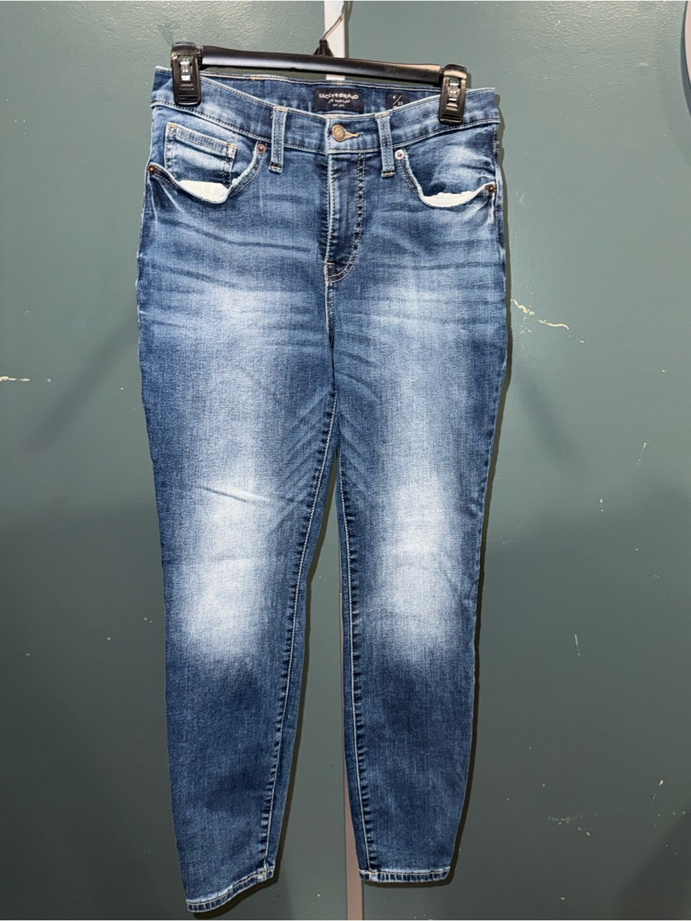 Lucky Brand Women's Medium Blue Washed Skinny Jeans